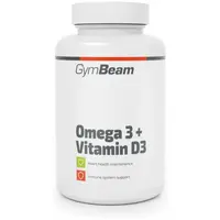 GymBeam OMEGA 3 + VITAMÍN D3 - 90 CAPS Zdravý tuk, , veľkosť
