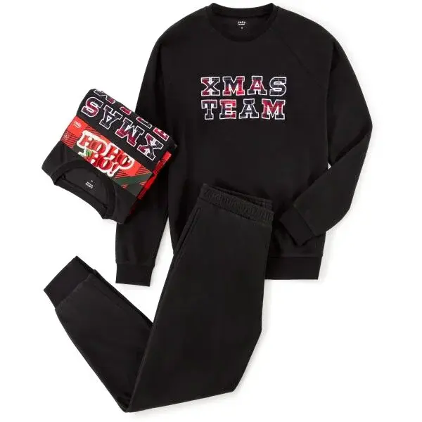 CELIO XJIPYTEAM Pánské pyžamo, černá, velikost