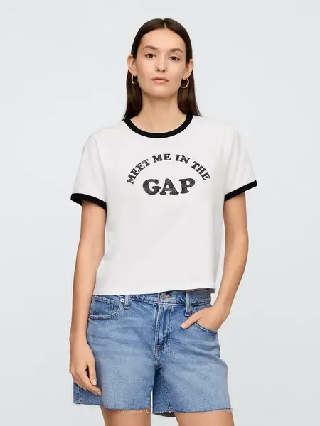GAP  Dámské Crop tričko s logem 749366-02 Veľkosť: XS