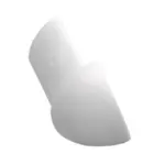 Roh k lište Profil-EU biela, PVC, výška hrany 8 mm, LROH80