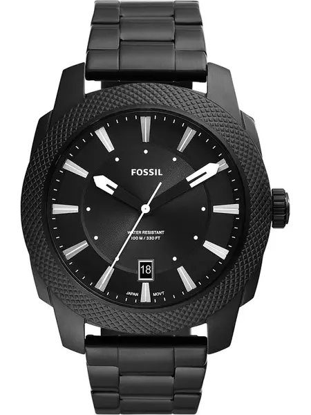 FOSSIL Analógové hodinky 'Machine'  čierna / strieborná