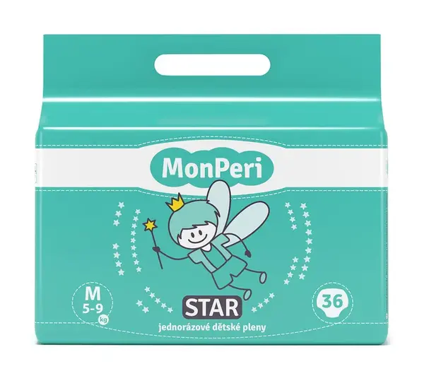MonPeri Star M 5-9 kg dětské pleny 36 ks