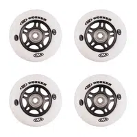 In-line kolečka WORKER 64mm a ložiska ABEC-5 chrome - Set 4 ks