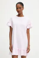 Bavlněná noční košile Answear.LAB dámská, růžová barva