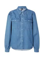 PIECES Blúzka 'PAULA'  modrá denim