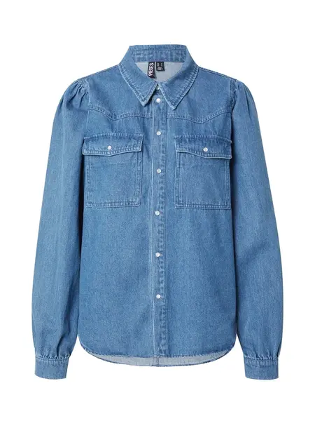 PIECES Blúzka 'PAULA'  modrá denim