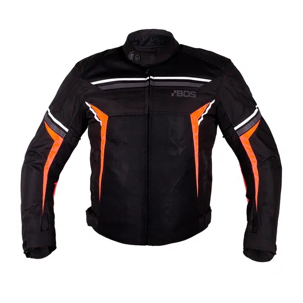 Pánská moto bunda BOS Laganas Black/Orange S