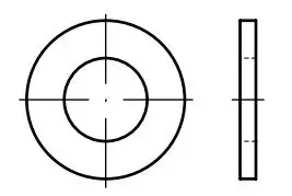 MDtools Podložky ploché DIN 125, rozměr M8, pro 6hranné šrouby, balení 30 kusů Velikost: M5