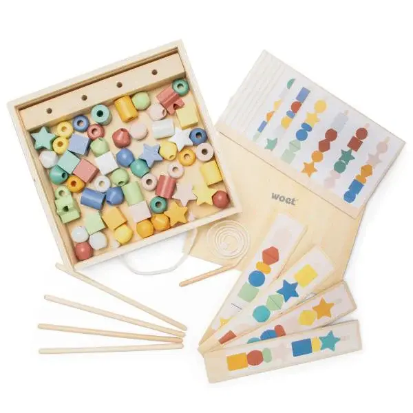 Woet Třídicí hra s dřevěnými korálky