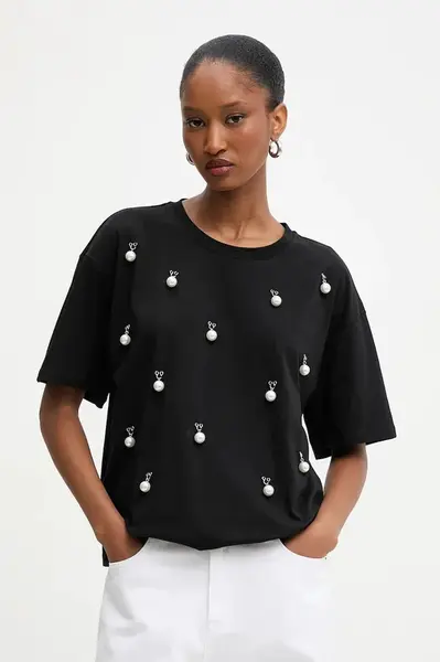 Halenka Answear.LAB dámská, černá barva, s aplikací