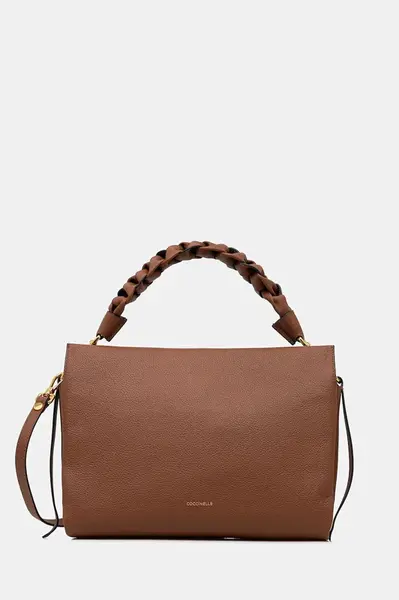 Kožená kabelka Coccinelle fialová barva, E1 M50 19 02 01