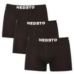 Nedeto 3PACK pánské boxerky černé (3NB001b) M