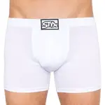 Styx Pánské boxerky long klasická guma bílé (F1061) XL