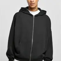 90s zip-up sweatshirt black