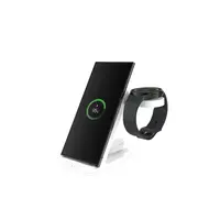 Stojánek FIXED Powerstation pro Samsung s bezdrátovým nabíjením až pro 3 zařízení, 15W+5W+2.5W, bílá