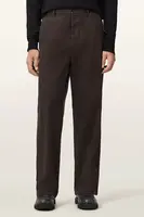 Bavlněné kalhoty AllSaints pánské, hnědá barva, M026TD