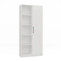 Regál 80 cm dvere biely