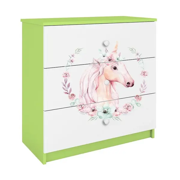 Detská komoda Babydreams zelená – Kôň