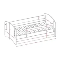 Detská posteľ Classic 2 biela 80x160