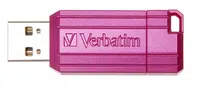 Verbatim 49067 Flash Disk Hi-Speed Store 'n' Go, 16GB, Pinstripe, USB 2.0, Hot růžový