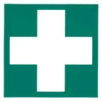 Prvá pomoc 105x105 mm samolepka
