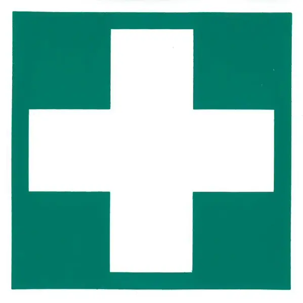 Prvá pomoc 105x105 mm samolepka