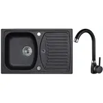 Dřez Record černý + baterie