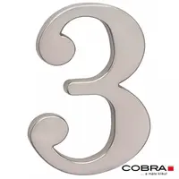 Cislo 3D nikl matny 3 - 5 cm