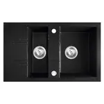 Dřez granitový1.5k.48/79. černá  DRGM3/48/79BA