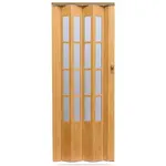 Zhrňovacie dvere Crystalline glass svetlý dub