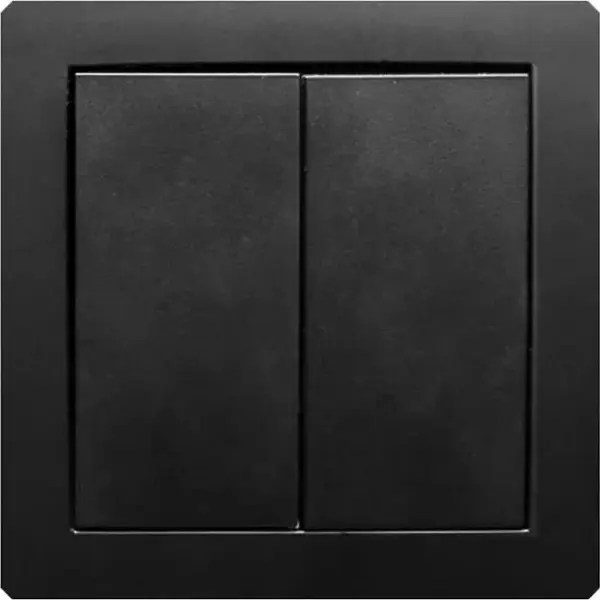 Vypínač matný čierny 12DWP-2
