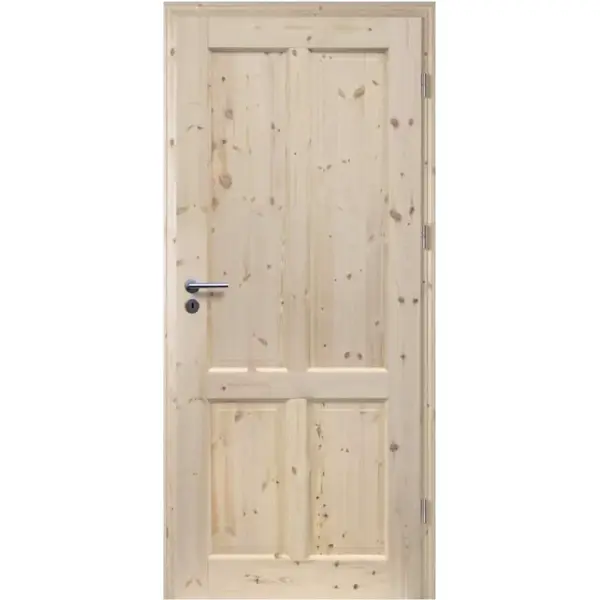 Dvere vnútorné Finskie plné 80P  so sukmi nelakované zámok na kľúč