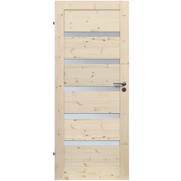 Dvere vnútorné Wezuwiusz 5S 70Ľ  so sukmi nelakované zámok na kľúč