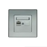 GPK-1L Počítačová zásuvka RJ45 jednonásobná strieborná metalíza