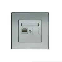 GPK-1L Počítačová zásuvka RJ45 jednonásobná strieborná metalíza