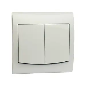 Vypínač dvojitý biely V LP-2V