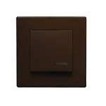 ŁP-1LS Jednopólový vypínač s podsvietením hnedý
