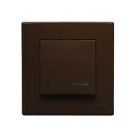 ŁP-1LS Jednopólový vypínač s podsvietením hnedý