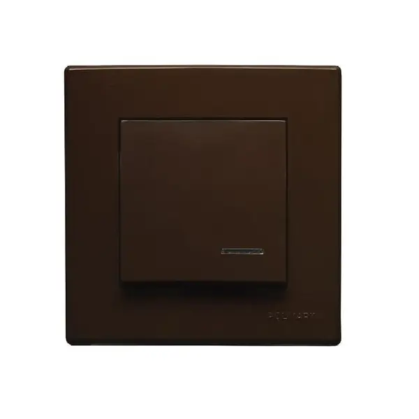 ŁP-1LS Jednopólový vypínač s podsvietením hnedý