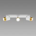 Stropné bodové svietidlo PUZON SPT GU10 3L WHITE/GOLD 04126 LS3