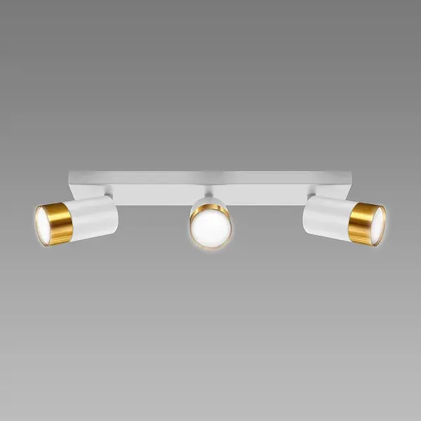 Stropné bodové svietidlo PUZON SPT GU10 3L WHITE/GOLD 04126 LS3