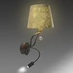 Nástenná lampa A0029-220 Saria 1x 6 W E14 LED + 8 W LED čierno-zlatá 3000 K