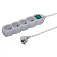 Prodlužovací kabel s vypínačem 4G 3X1 Z/U 1,5 m šedý