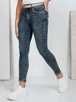 Jeansy damskie skinny niebieskie Dstreet