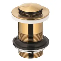 Výpusť Click-clack kulatá malá Gold bez přepadu