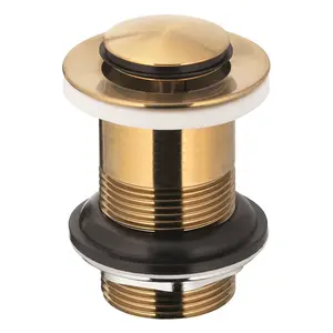 Výpusť Click-clack kulatá malá Gold bez přepadu