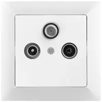 Zásuvka RTV-SAT Medium bílá