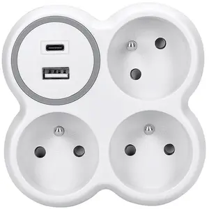 Rozbočka 3x15A USB A+C nabíječka s vypínačem