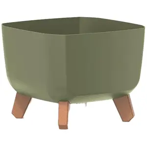 Květináč Gracia Square 39 cm ZELENÝ DGQL400-5615C