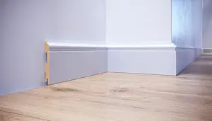 Podlahová lišta MDF FOGE LB3 120 biela polomatná